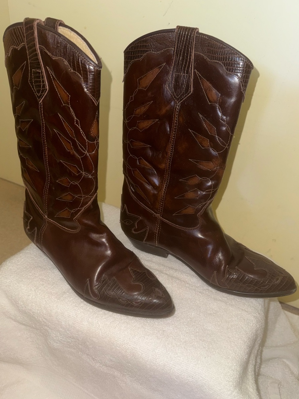 Seychelles Brown Leather Western Heeled Boots